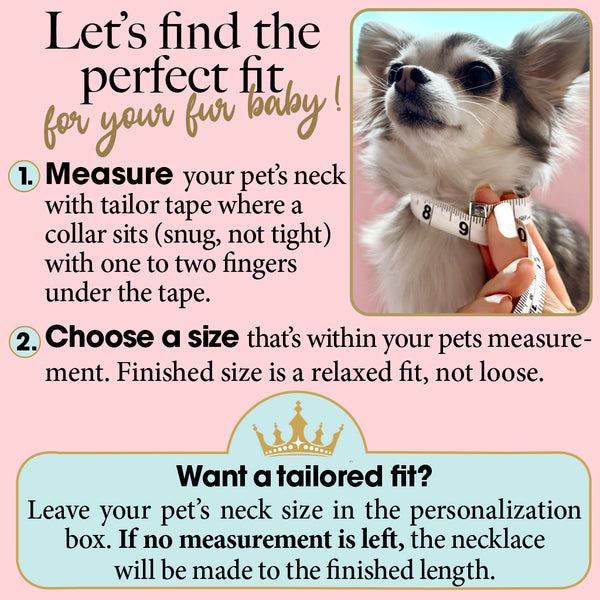 Bella Bows Personalized Pearl Dog & Cat Necklace