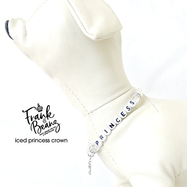 Crown Princess Pearl Dog Necklace Cat Necklace Luxury Pet Jewelry
