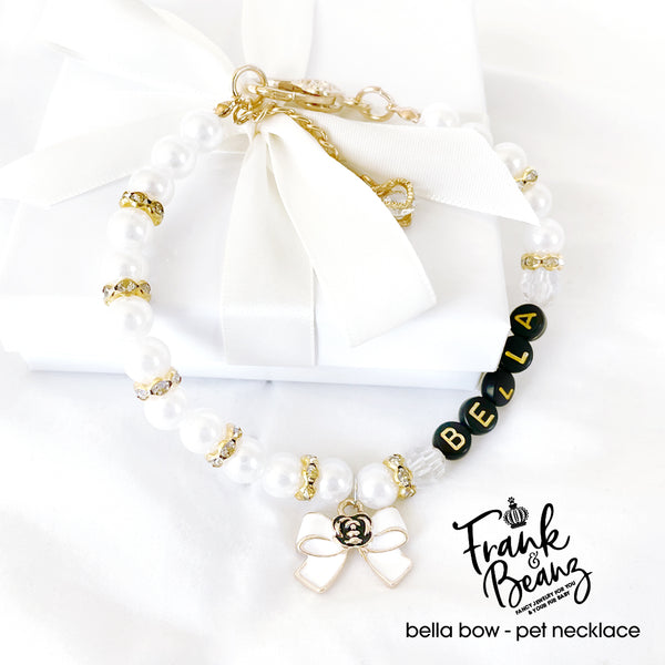 Bella Bows Personalized Pearl Dog & Cat Necklace