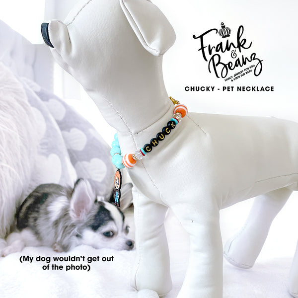 CHUCKY Halloween Personalized Dog Necklace Spooky Pet Jewelry