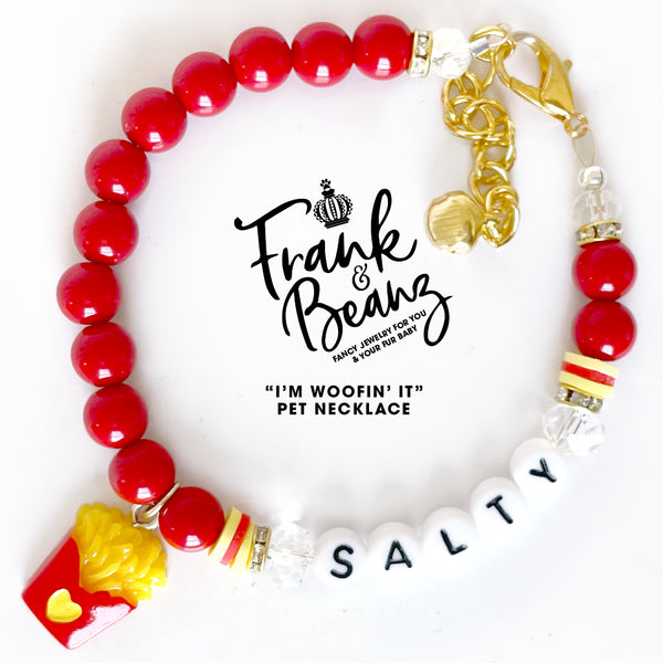 I'm Woofin' It Fries Dog Necklace Cat Necklace Luxury Pet Jewelry