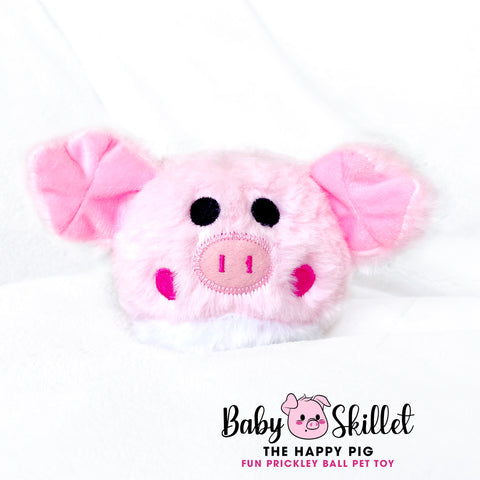 Baby Skillet the Pig Rough Play Squeaky Ball Dog Toys for Small Medium Dogs