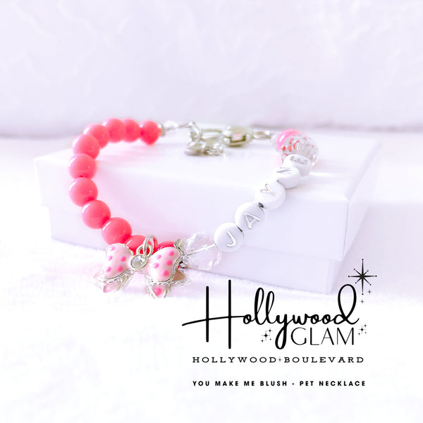 Hollywood Blvd Hollywood Glam Pearl Dog Necklace Custom Pet Jewelry
