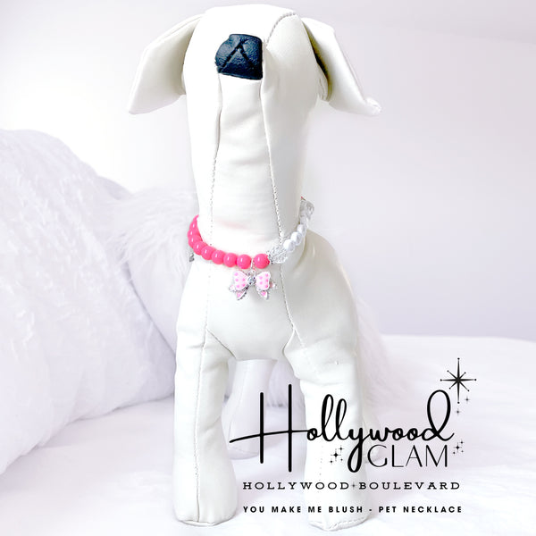 Hollywood Blvd Hollywood Glam Pearl Dog Necklace Custom Pet Jewelry