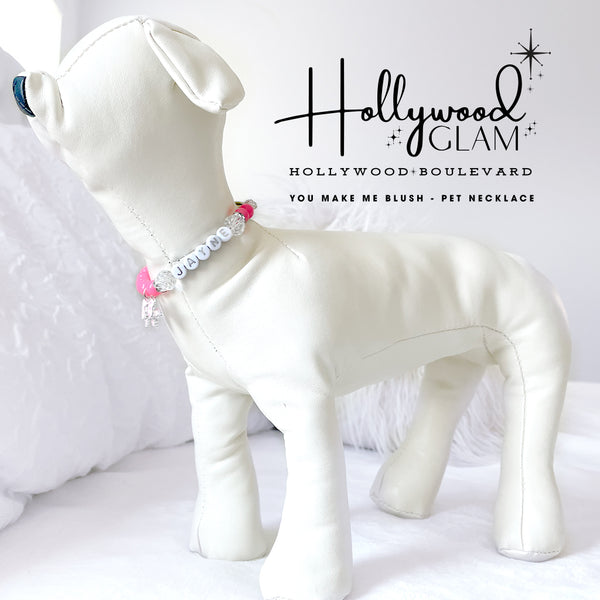Hollywood Blvd Hollywood Glam Pearl Dog Necklace Custom Pet Jewelry