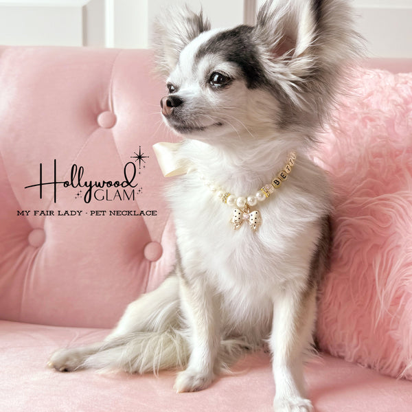 Hollywood Glam Pearl Pet Necklace- My Fair Lady