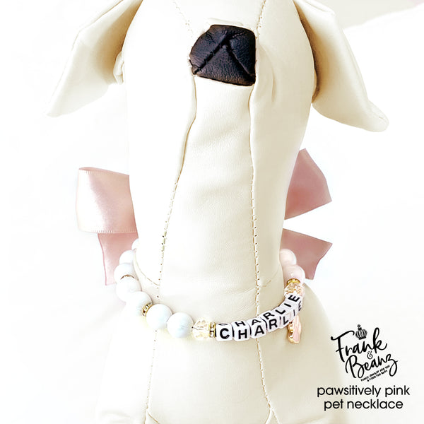 Pawsitively Pink— Personalized Paw Charm Dog & Cat Necklace