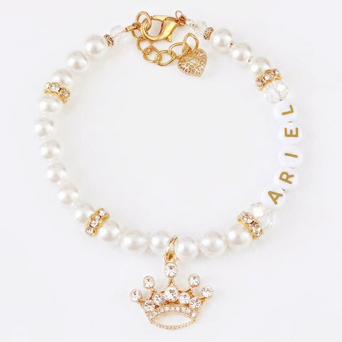 Queen of the Pack Rhinestone Gold Crown Dog & Cat Necklace