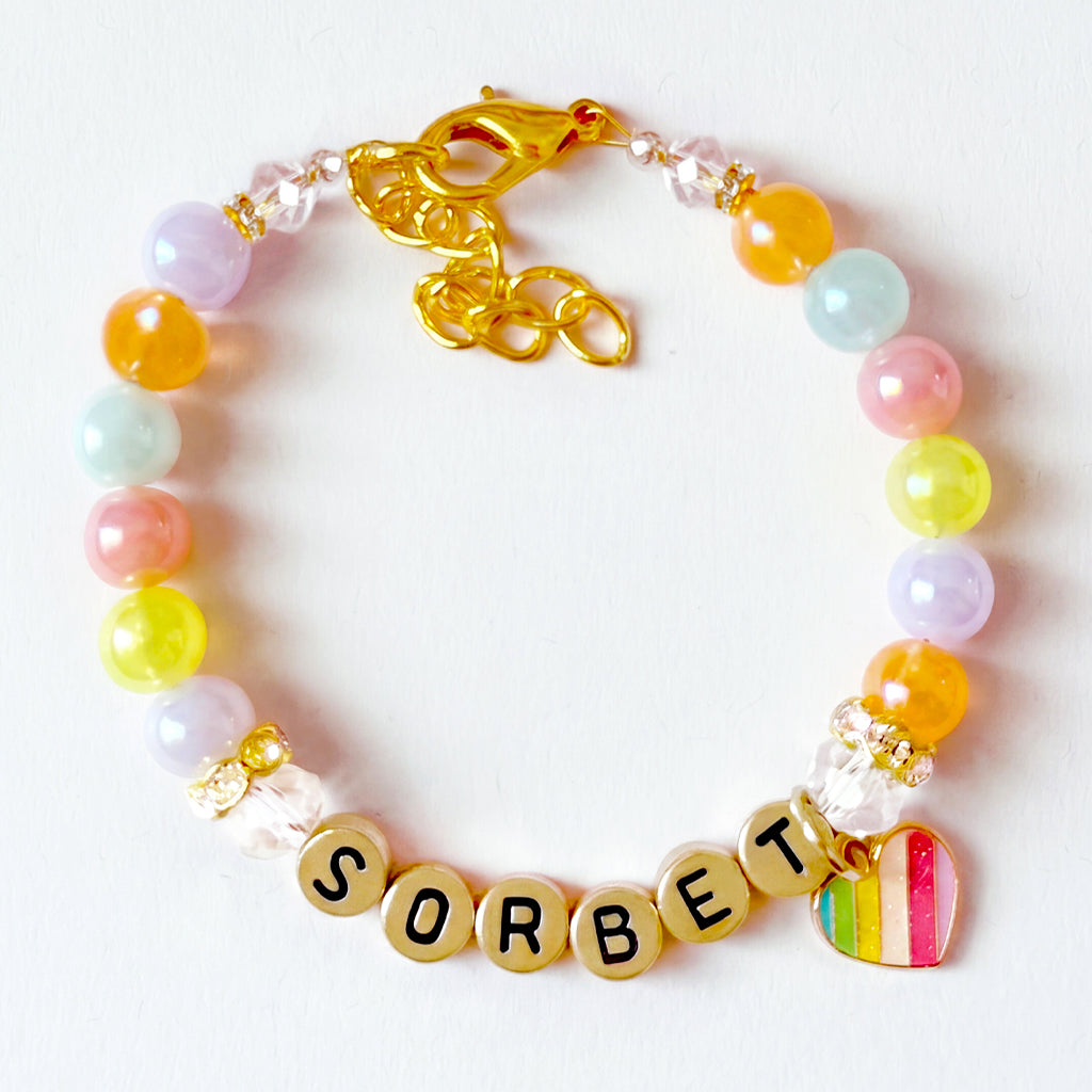 Multicolor Beaded Dog & Cat Necklace with Heart Charm