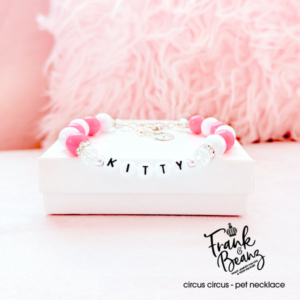 Hello Kitty Personalized Dog Necklace Pearl Cat Collar Necklace Pet Jewelry