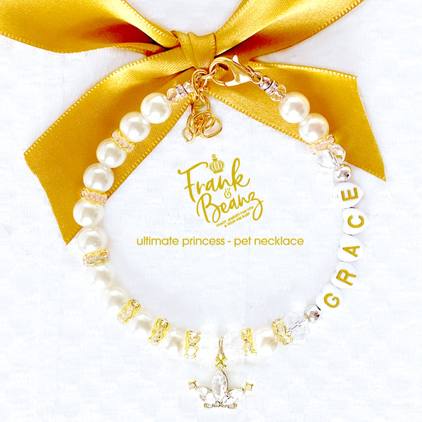 The Ultimate Princess Personalized Pearl Dog Necklace Luxury Pet Jewelry