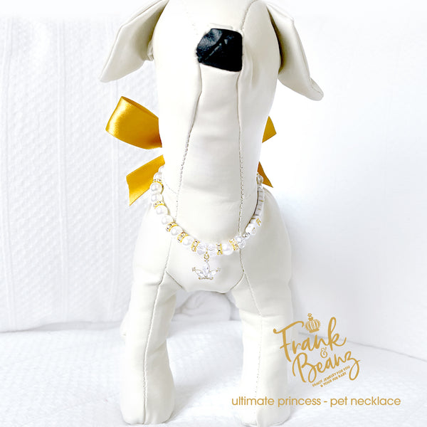 The Ultimate Princess Personalized Pearl Dog Necklace Luxury Pet Jewelry