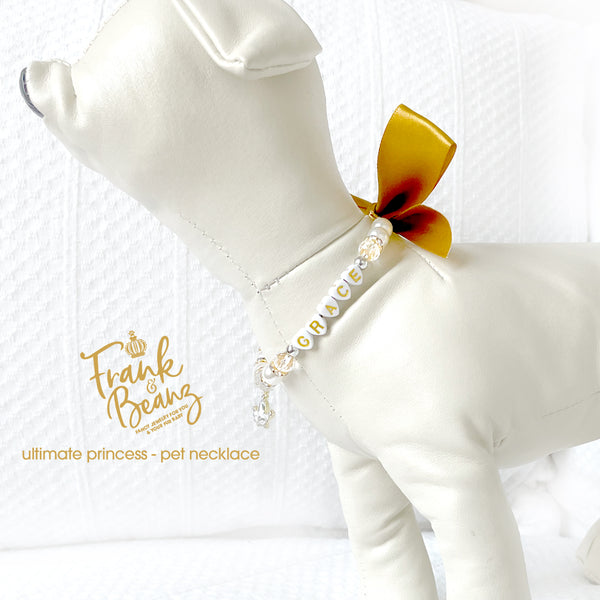 The Ultimate Princess Personalized Pearl Dog Necklace Luxury Pet Jewelry