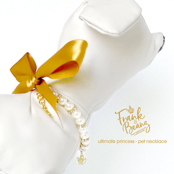 The Ultimate Princess Personalized Pearl Dog Necklace Luxury Pet Jewelry