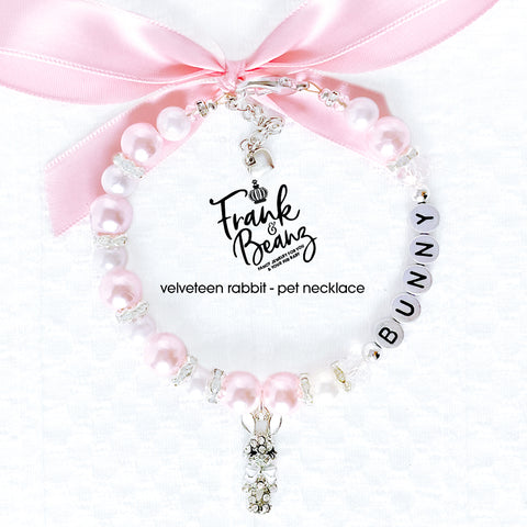 Velveteen Bunny Personalized Pearl Dog Necklace Luxury Pet Collar Cat Necklace