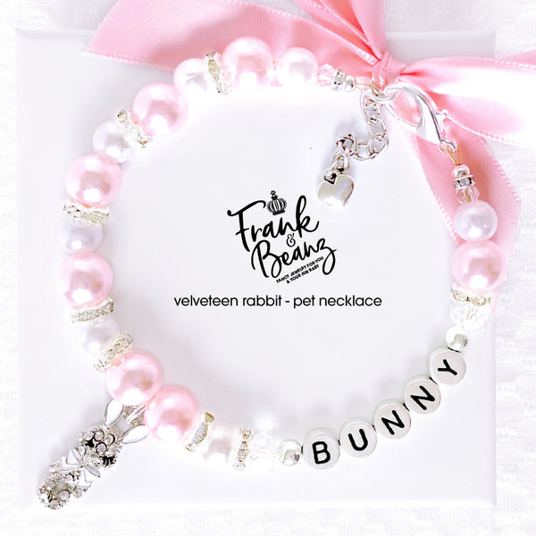 Velveteen Bunny Personalized Pearl Dog Necklace Luxury Pet Collar Cat Necklace
