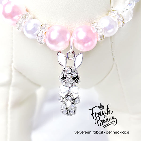 Velveteen Bunny Personalized Pearl Dog Necklace Luxury Pet Collar Cat Necklace
