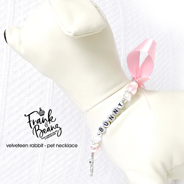 Velveteen Bunny Personalized Pearl Dog Necklace Luxury Pet Collar Cat Necklace