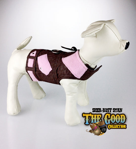Giddy Up Gertrude- Girls X-Small Denim Dog Jacket Harness