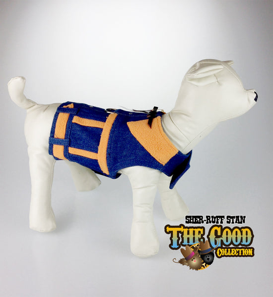 Yee-Haw Henry Denim Dog Harness Jacket