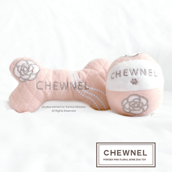 Chewnel Blush Plush Pink Dog Bone Dog Toy