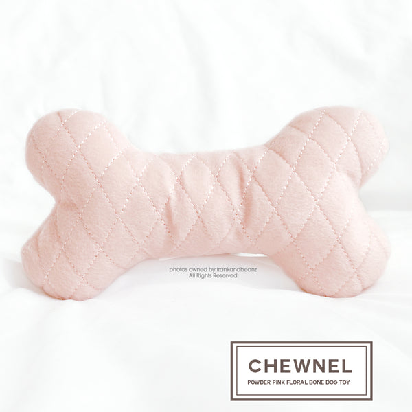 Chewnel Blush Plush Pink Dog Bone Dog Toy