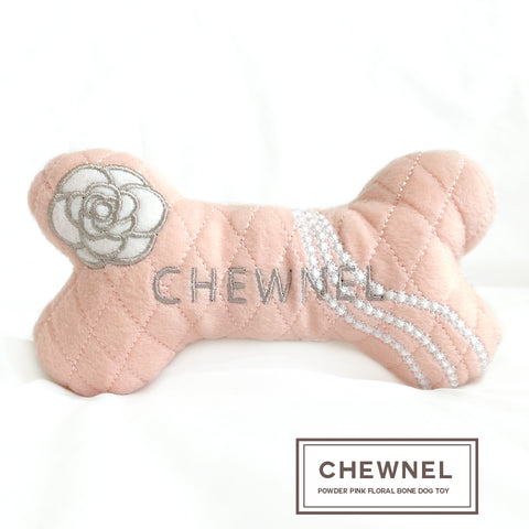 Chewnel Blush Plush Pink Dog Bone Dog Toy