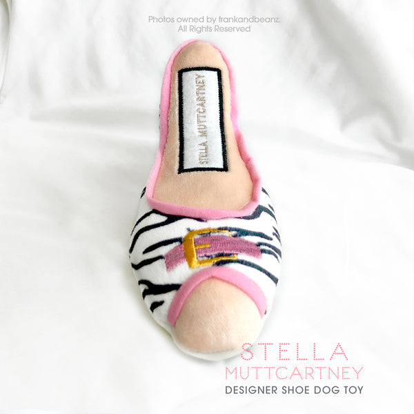 Stella MuttCartney Zebra Designer Shoe Dog Toy