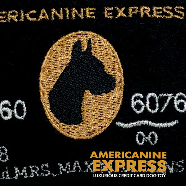 Americanine Express Credit Card Plush Dog Toy