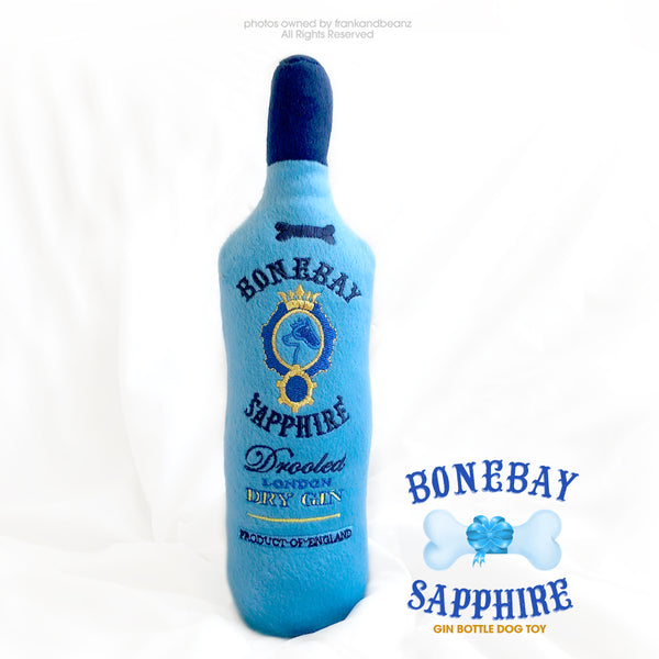 Bonebay Sapphire Gin Bottle Dog Toy