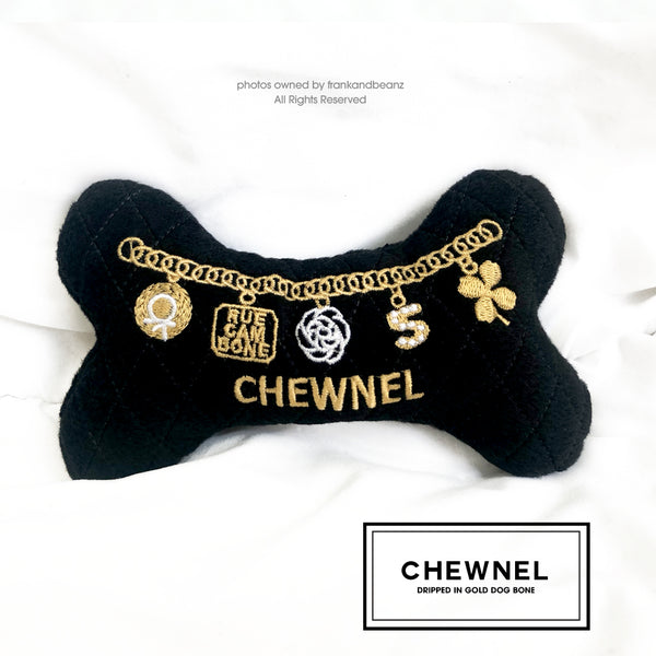 Dripped in Gold Chewnel Designer Bone Dog Toy
