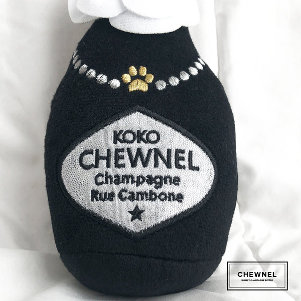 Dog Toys- Chewnel Bubbly Champaign Squeaky Small Dog Toy
