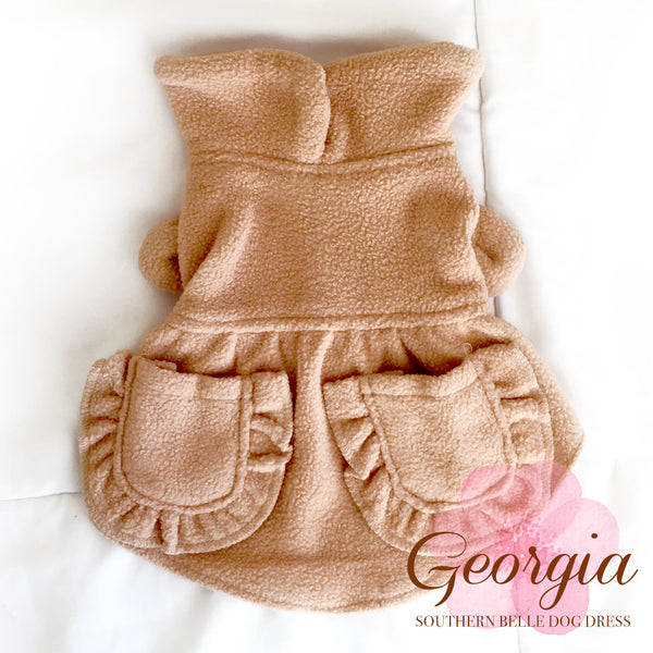 Georgia- Elegant Warm Fleece Dog Dress