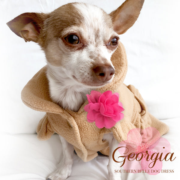 Georgia- Elegant Warm Fleece Dog Dress