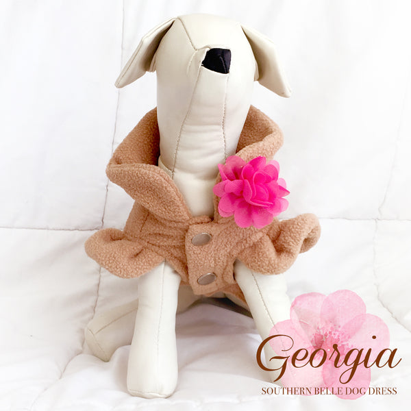 Georgia- Elegant Warm Fleece Dog Dress