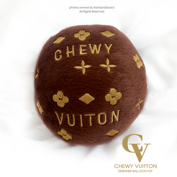 Chewy Vuitton Designer Catch Ball Dog Toy