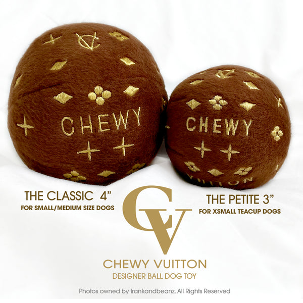 Chewy Vuitton Designer Catch Ball Dog Toy