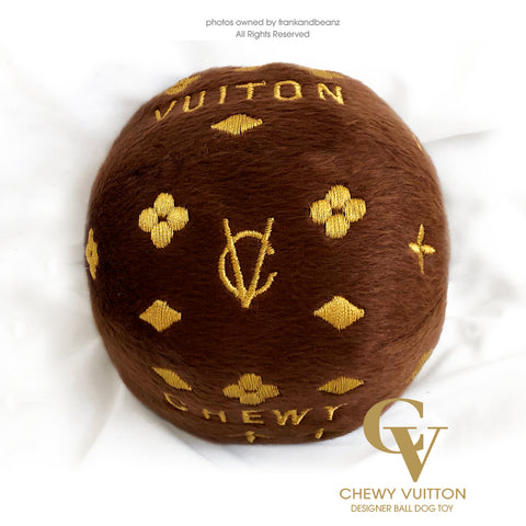 Chewy Vuitton Designer Catch Ball Dog Toy