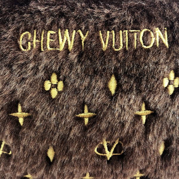 Chewy Vuitton Mini Designer Dog Toy Purse