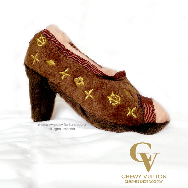 Chewy Vuitton Designer Shoe Classic Dog Toy