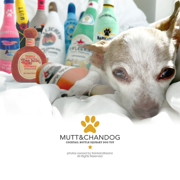 Mutt & Chandog Cocktail Bottle Dog Toy