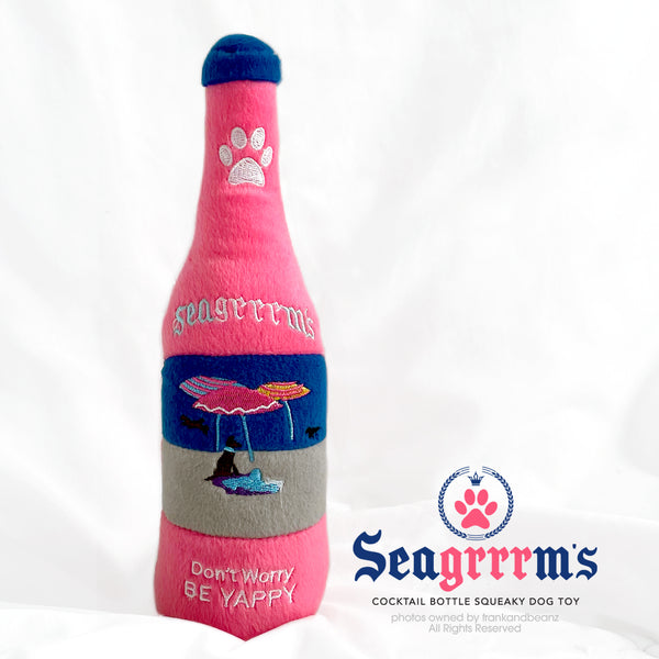 Seagrrrms Candy Pink Cocktail Bottle Dog Toy