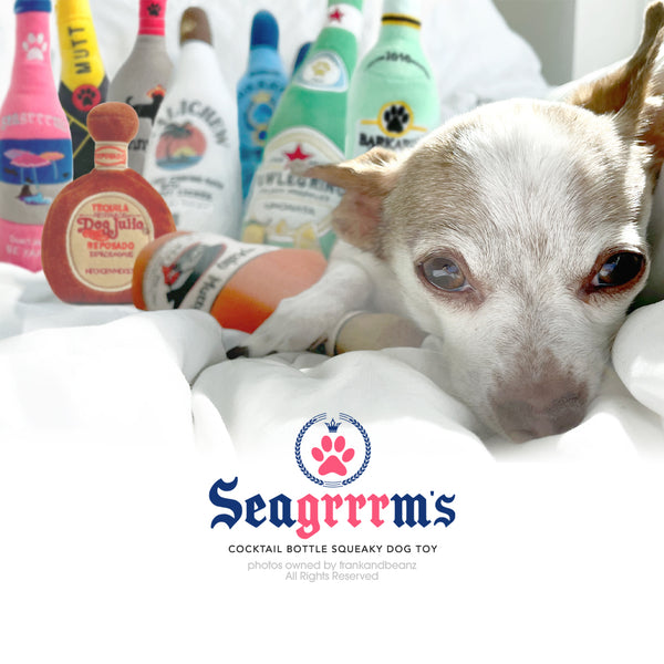 Seagrrrms Candy Pink Cocktail Bottle Dog Toy