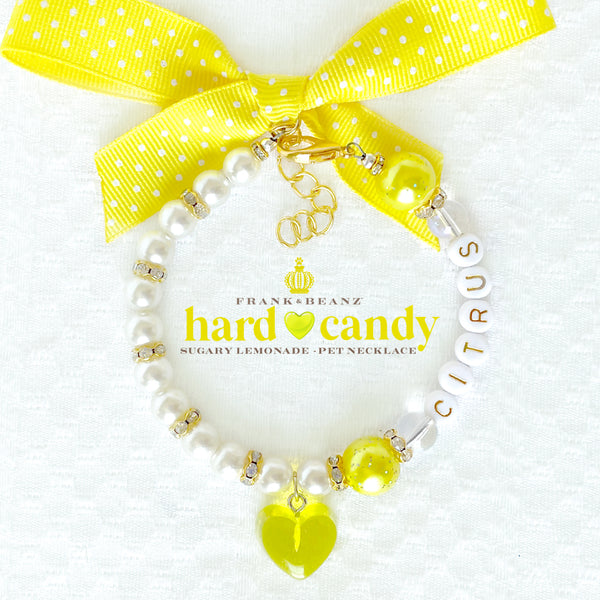 Hard Candy Lemonade Dog Necklace Dog Collar Cat Necklace Luxury Pet Jewelry