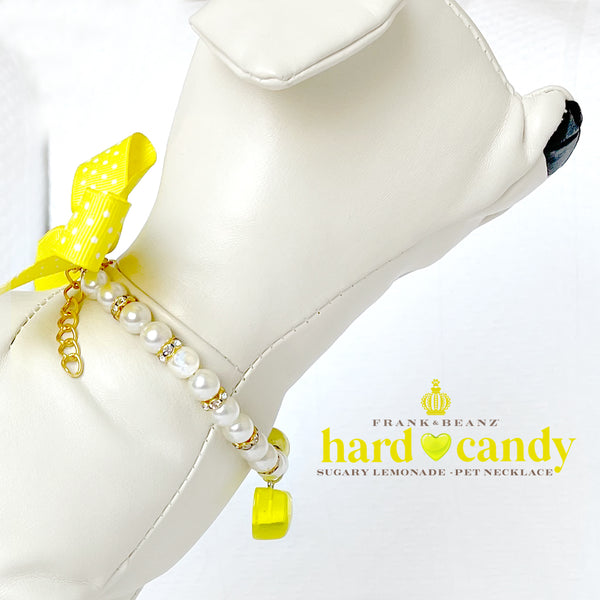 Hard Candy Lemonade Dog Necklace Dog Collar Cat Necklace Luxury Pet Jewelry