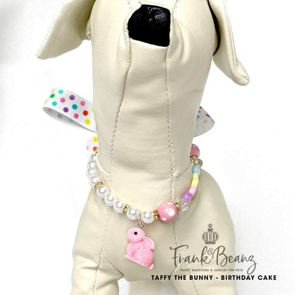 Taffy the Bunny Pearl Dog Necklace Collar Cat Collar