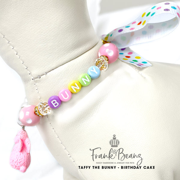 Taffy the Bunny Pearl Dog Necklace Collar Cat Collar