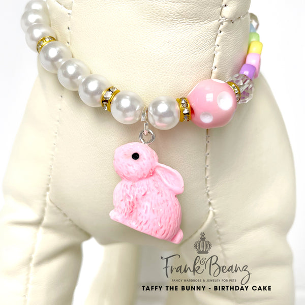 Taffy the Bunny Pearl Dog Necklace Collar Cat Collar