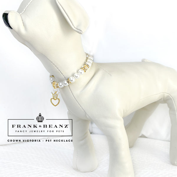 Crown Victoria Elegant Pearl Pet Necklace