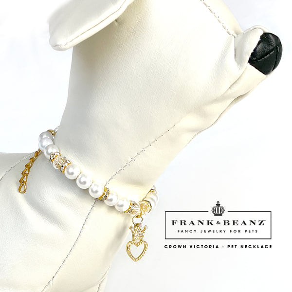 Crown Victoria Elegant Pearl Pet Necklace